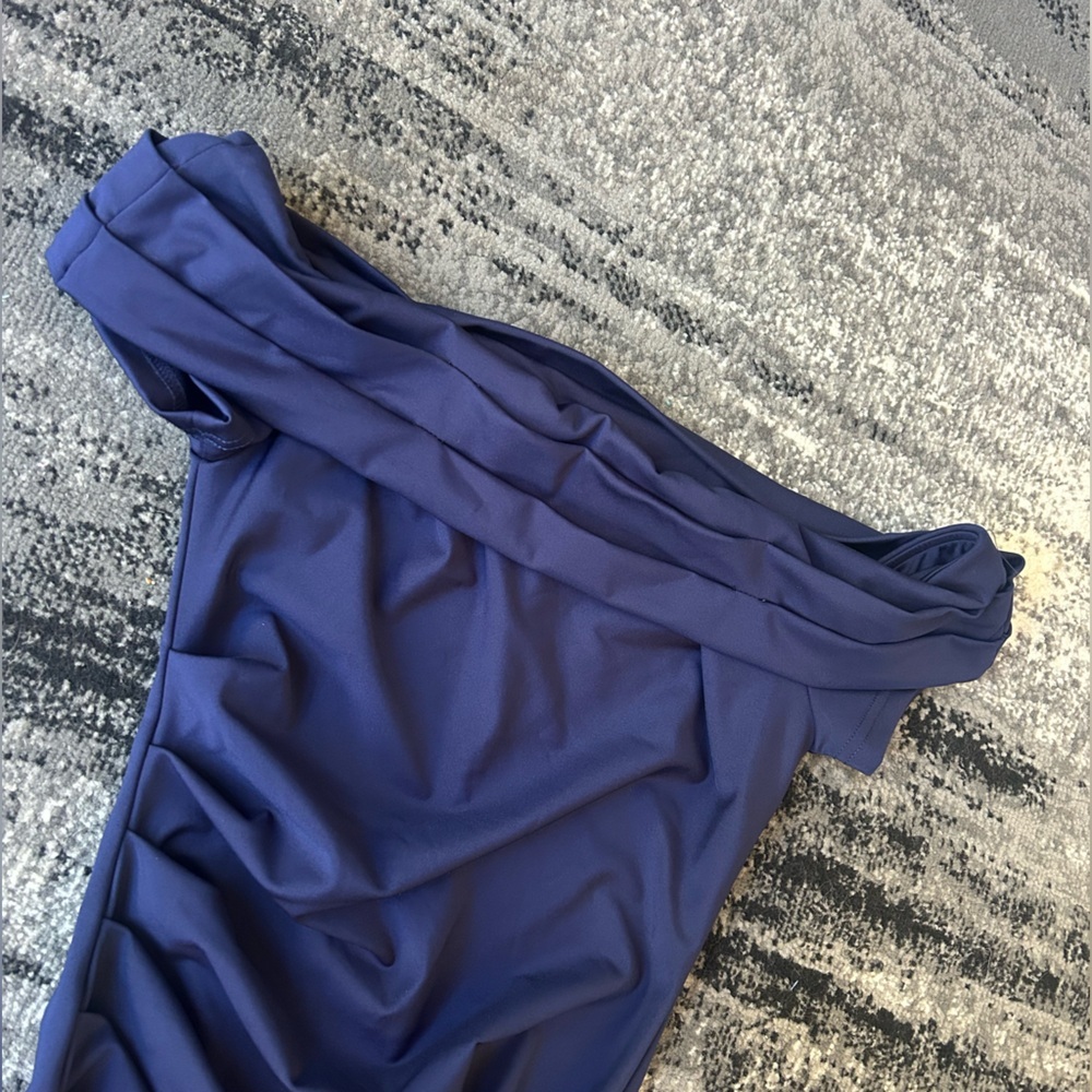 Ruched Off The Shoulder Formal Dress With High Slit - Picture 2 of 6